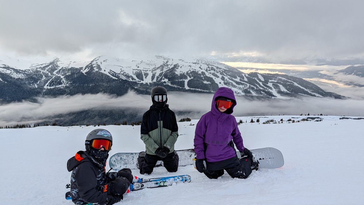 Snowboarders on Whistler Blackcomb